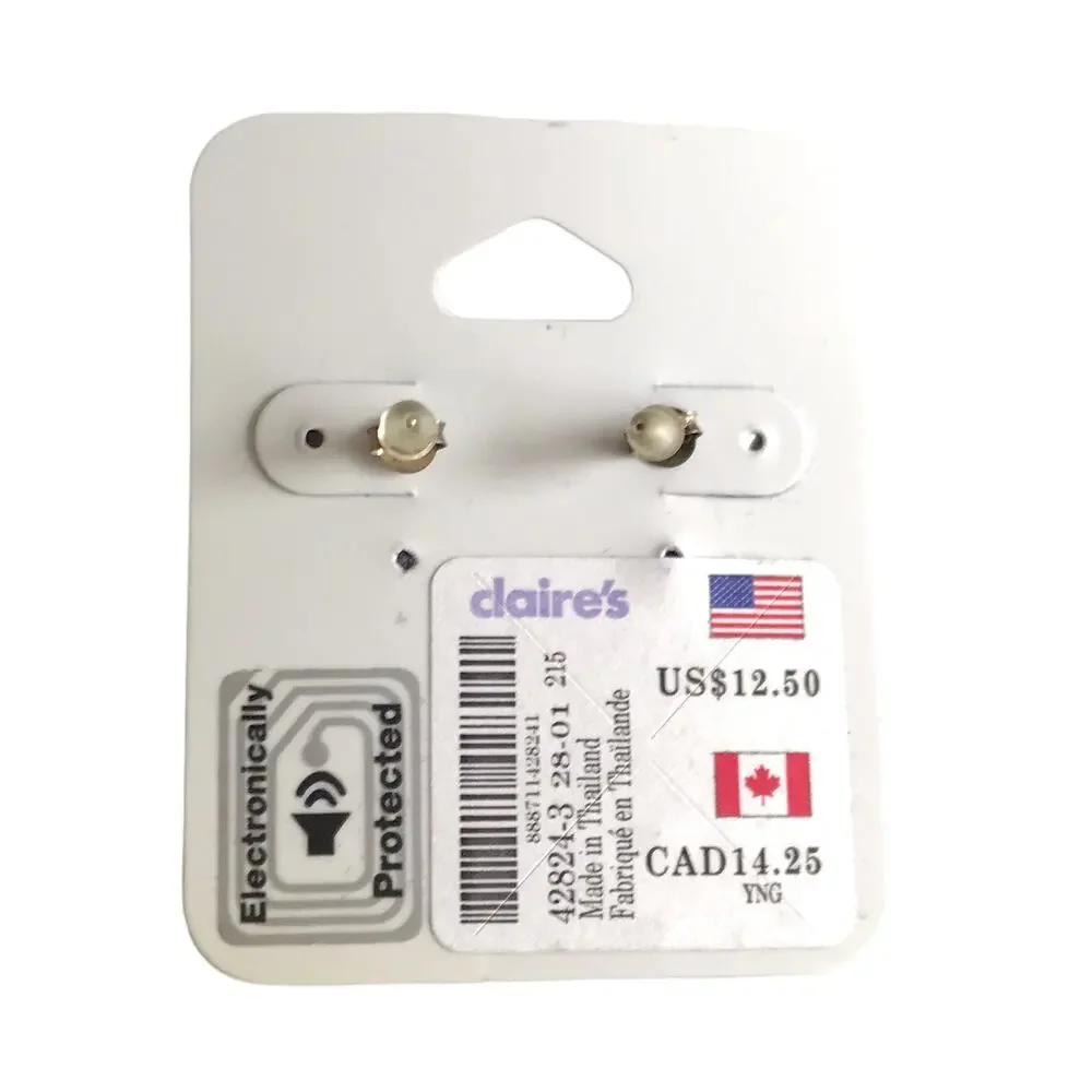 Claire’s Sterling Silver Heart Earrings Studs Post Wedding Feminine Romantic
